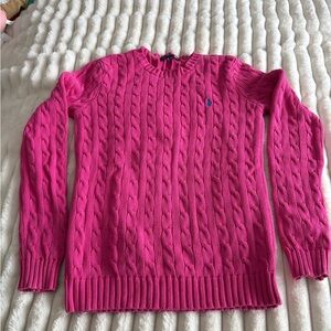 Ralph Lauren Pink Cable Knit Sweater